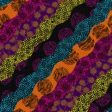 Mosaic art pattern of rectangles of different tile textures. イラスト素材