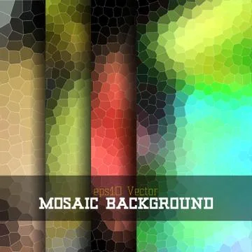 Mosaic background set Illustrazione stock