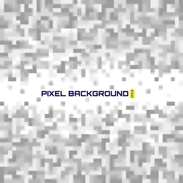 Mosaic background with White Grey pixels equalizer Stock Illustration