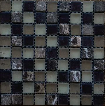Mosaic on the basis of a grid for decorative design of walls Stock Photos