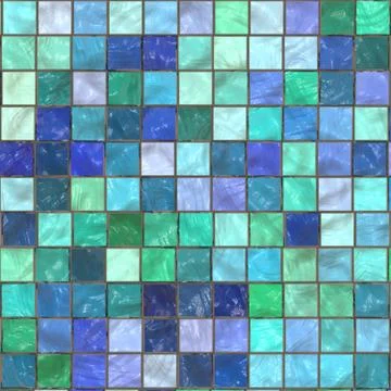 Mosaic in the bathroom Stock Illustration
