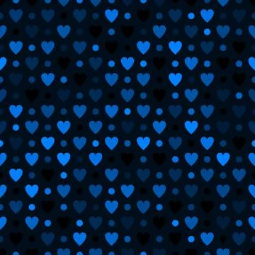 Mosaic blue heart pattern. Decorative Vector texture for Valentines Day Stockillustratie