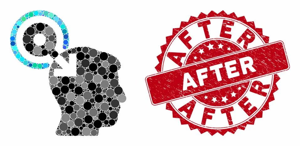 Mosaic Brain Interface Plug-In with Textured After Seal イラスト素材
