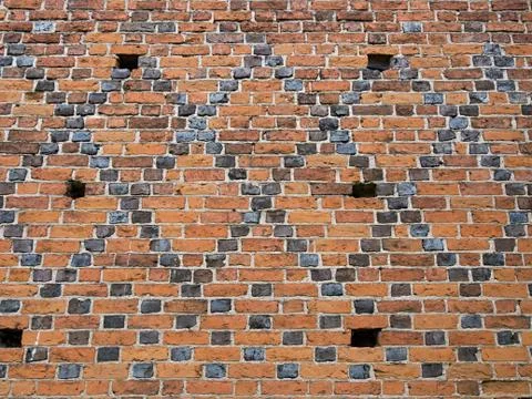 Mosaic brick facade Stock Photos