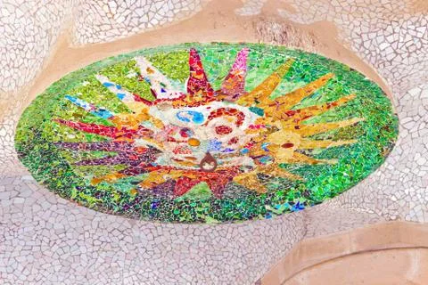 Mosaic ceiling sun Stock-Fotos