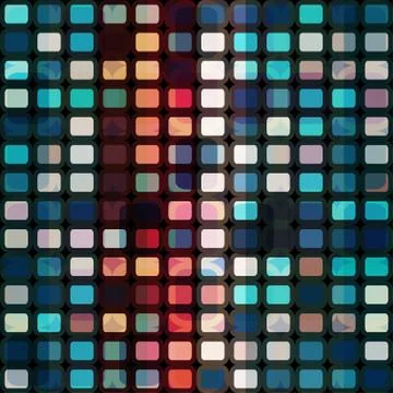 Mosaic cells seamless Stock Illustration