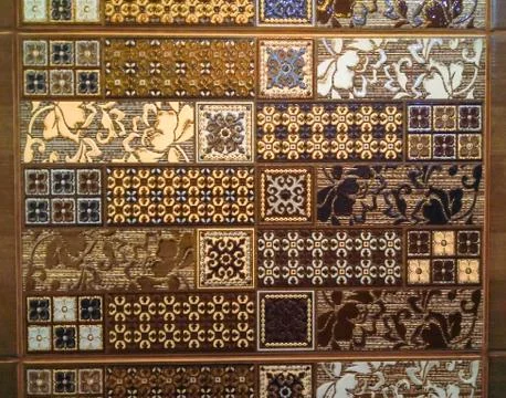 Mosaic, ceramic kitchen tile, abstract pattern Stock Photos