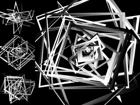 Mosaic of chaotic irregular, random squares. Repeatable background pattern. R Stock Illustration