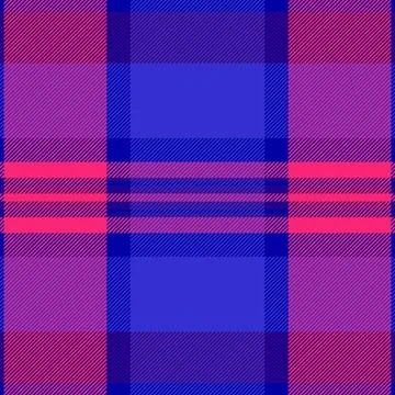 Mosaic check fabric texture, tee textile seamless vector. Multicolored tart.. Stock Illustration