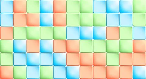 Mosaic children puzzle pattern with multi colored 스톡 일러스트