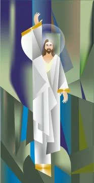 Mosaic with Christ Stock Illustration