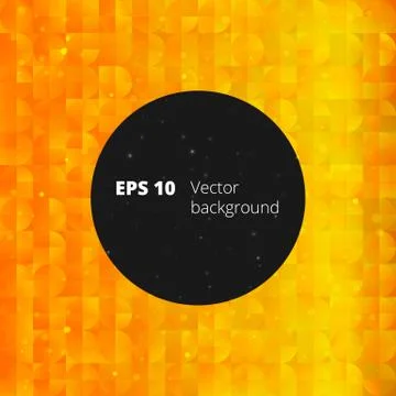 Mosaic from circle and square elements for your design Stock Illustration