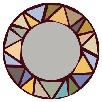 Mosaic circle frame. Vector illusntration Stock Illustration