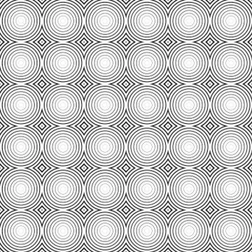 Mosaic of circles repeatable pattern - seamless background 스톡 일러스트