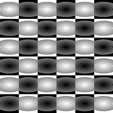 Mosaic of circles repeatable pattern - seamless background Stock Illustration