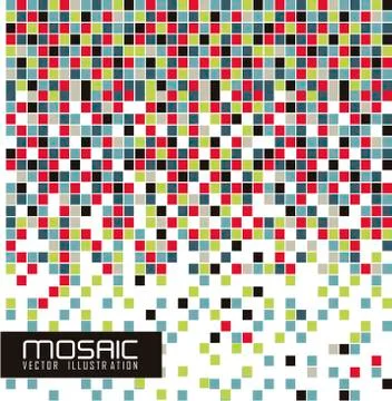 Mosaic of color gradient, vector illustration Stock Illustration