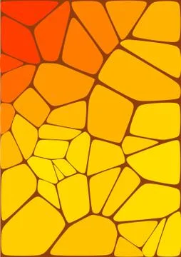 Mosaic composition with ceramic geometric shapes Stock Illustration