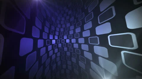 Mosaic Corridor Blue Stock Footage 26049747