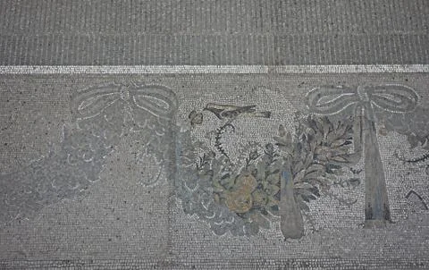 Mosaic in the courtyard Stock Photos