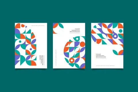 Mosaic cover design Illustrazione stock