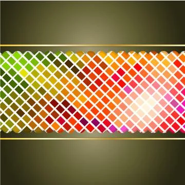 Mosaic cover presentation Stock Illustration