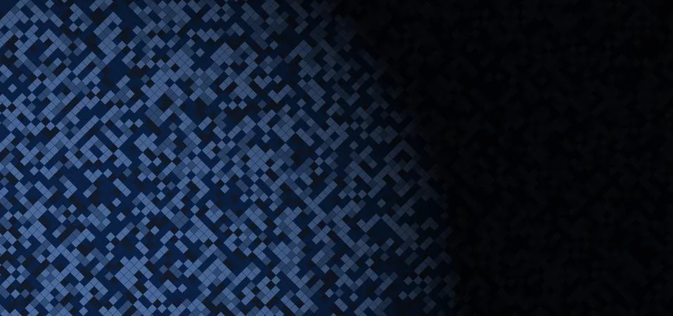 Mosaic dark blue pattern design vignette with space for content Stock Illustration