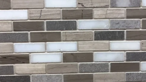 Mosaic decorative wall or backsplash stone tiles. Modern mosaic tile Stock Footage 114501212