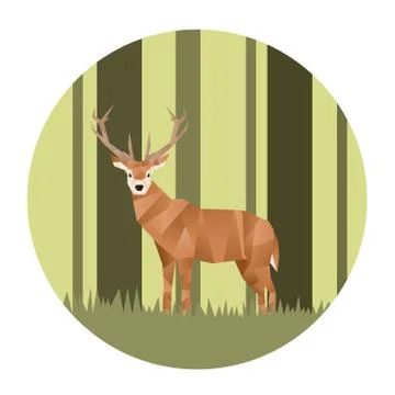 Mosaic deer Stock Illustration