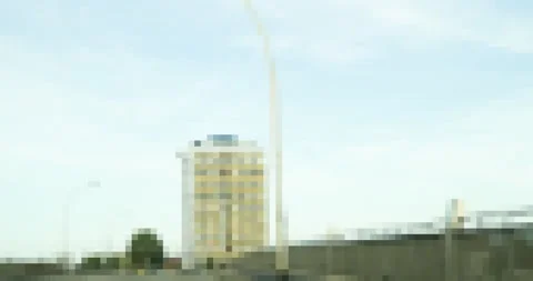 Mosaic digital view of bridge and tall building in metaverse conceptual reality Vidéo 184710063