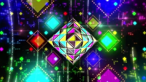 Mosaic Disco Diamond Background Видео 344520110
