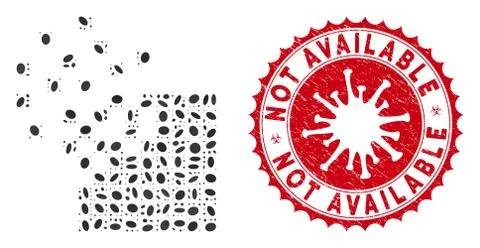 Mosaic Dissolving Pixel Mosaic Icon with Coronavirus Textured Not Available Stock Illustration