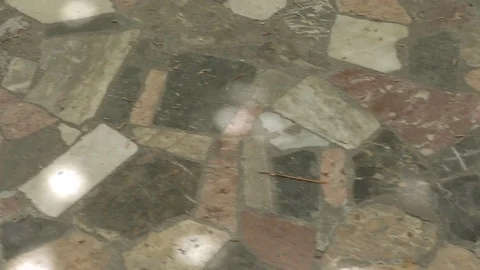 Mosaic floor in courtyard Stock Footage 77048000