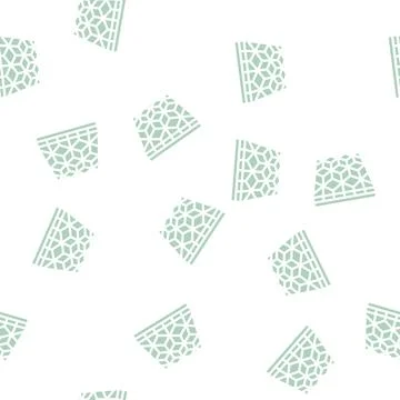 Mosaic floor glyph vector seamless pattern Stock Illustration