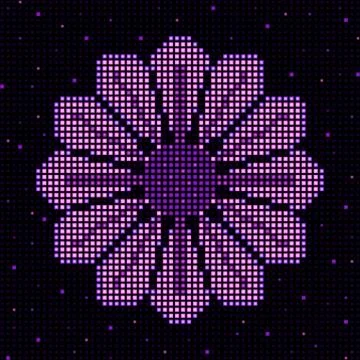 Mosaic flower Stock Illustration