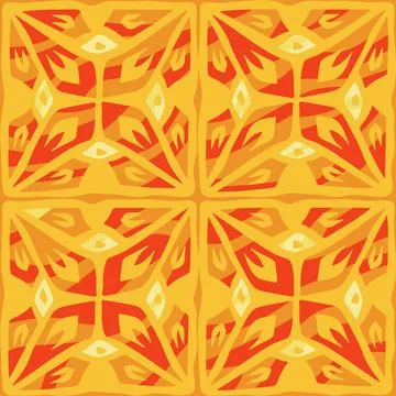 Mosaic folk seamless pattern. Ethnic texture. Vector background Stock Illustration