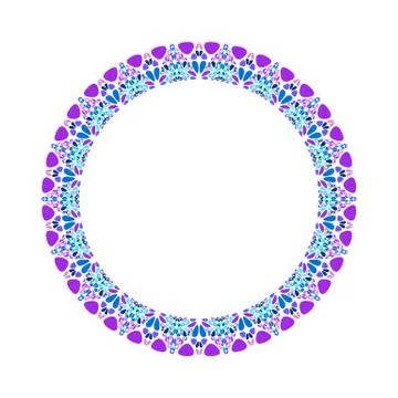 Mosaic frame - circular abstract round vector design element Illustrazione stock