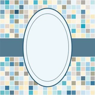 Mosaic frame place for text invitation Stock Illustration