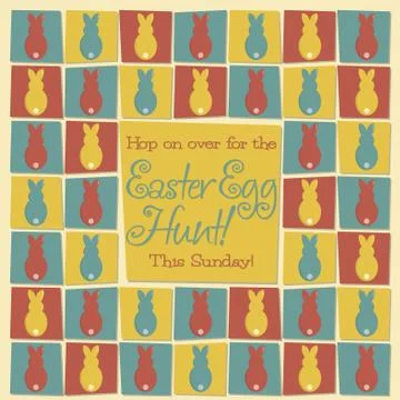 Mosaic funky Easter card in vector format. Stock Illustration