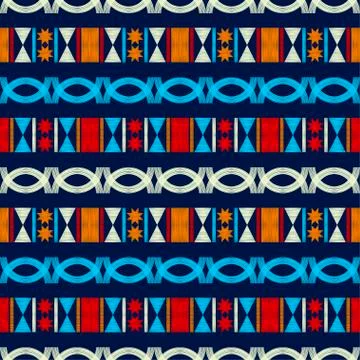 Mosaic with geometric shapes. Stock Illustration
