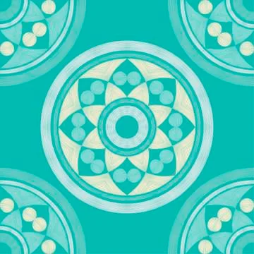 Mosaic with geometric shapes. Stock Illustration