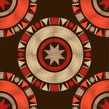 Mosaic with geometric shapes. Stock Illustration