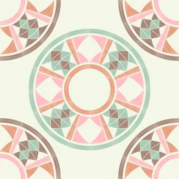 Mosaic with geometric shapes. Stock Illustration