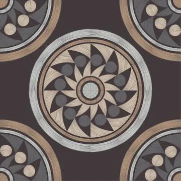 Mosaic with geometric shapes. Stock Illustration
