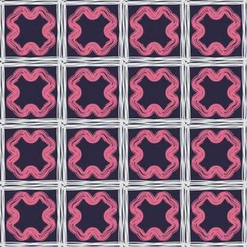 Mosaic with geometric shapes. Stock Illustration