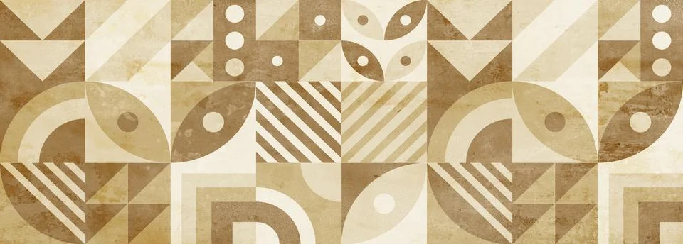 Mosaic geometric wall tile pattern it can be used for ceramic tile. Stock Illustration