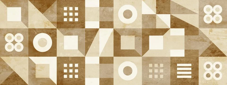 Mosaic geometric wall tile pattern it can be used for ceramic tile. Stock Illustration