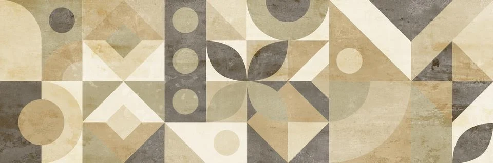 Mosaic geometric wall tile pattern it can be used for ceramic tile. Stock Illustration