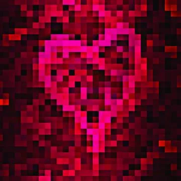 Mosaic heart Stock Photos