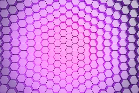 Mosaic of hexagonal honeycombs. Violet abstract background. Stock-Illustration
