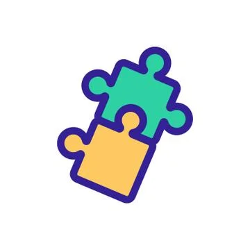 Mosaic icon vector. Isolated contour symbol illustration 库存插图
